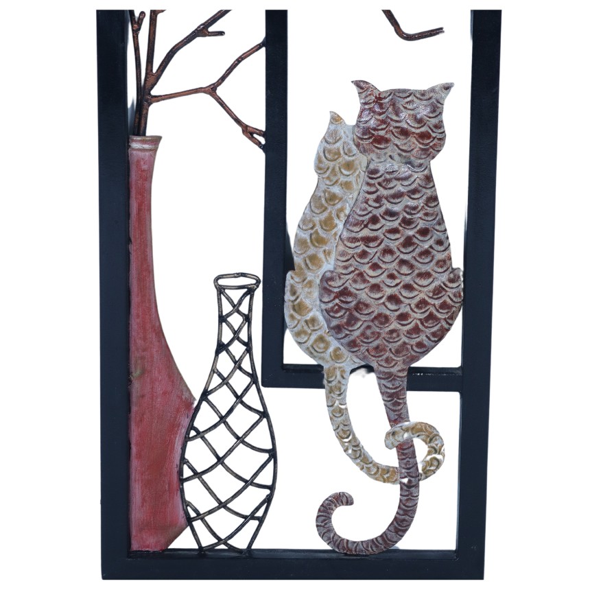 RED VASE 2 CAT FRAME