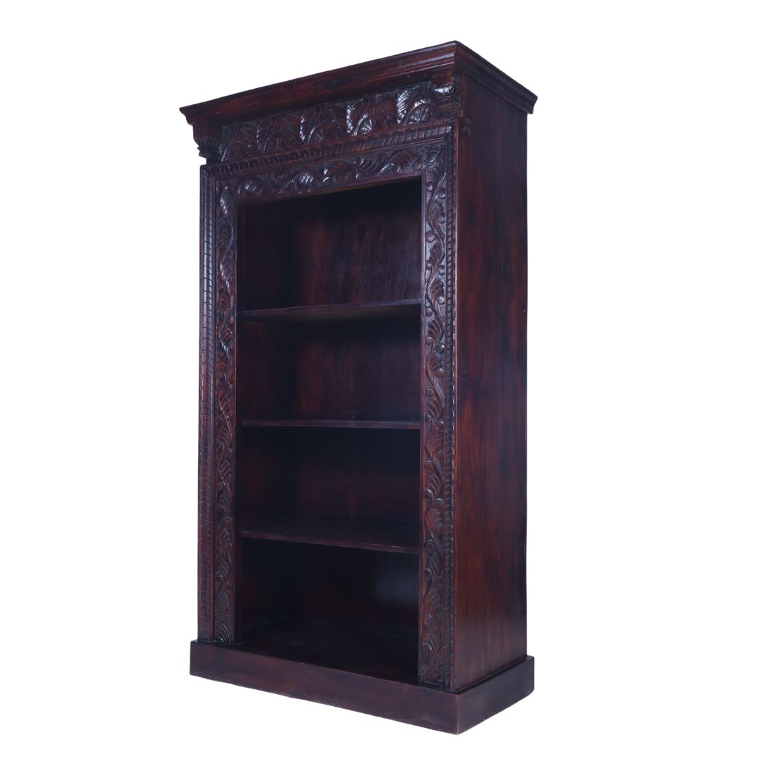 WOODEN CARVING BOOSHELF