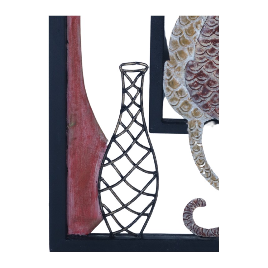 RED VASE 2 CAT FRAME