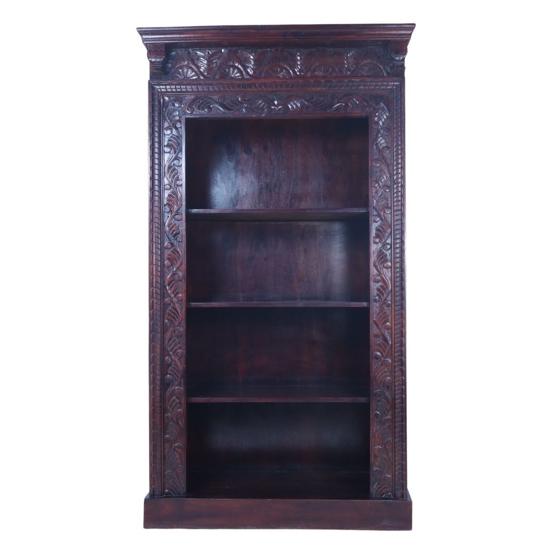 WOODEN CARVING BOOSHELF