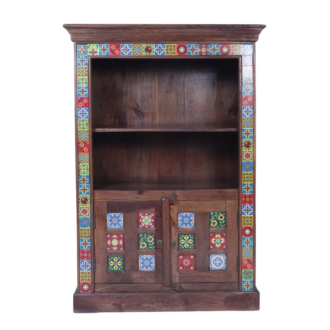 WOODEN TILE FITTED BOOKSHELF