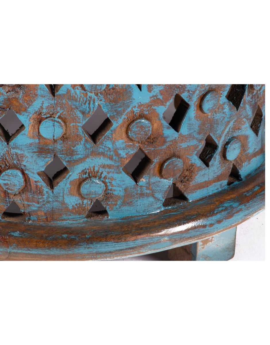 WOODEN CARVED SIDE TABLE