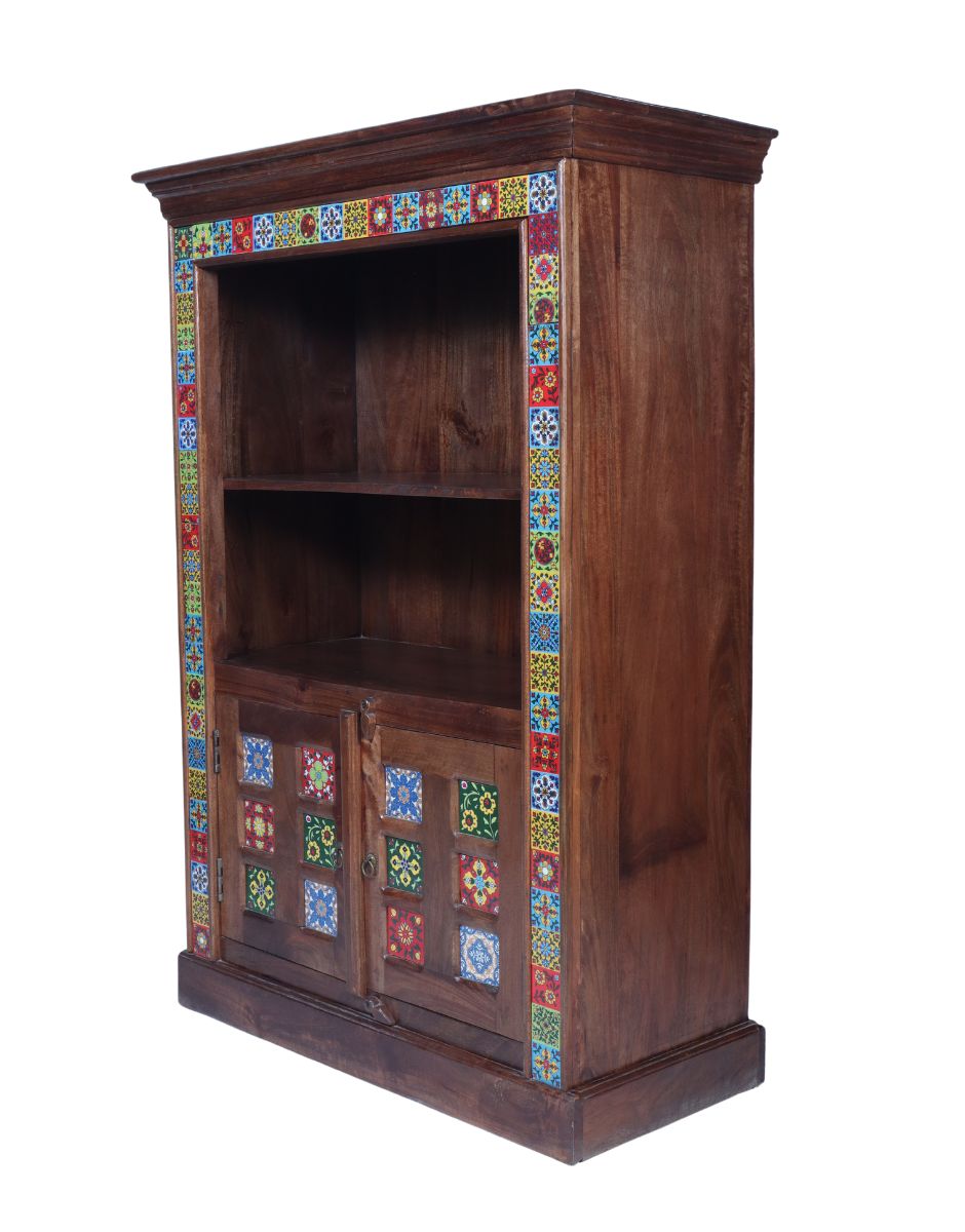 WOODEN TILE FITTED BOOKSHELF