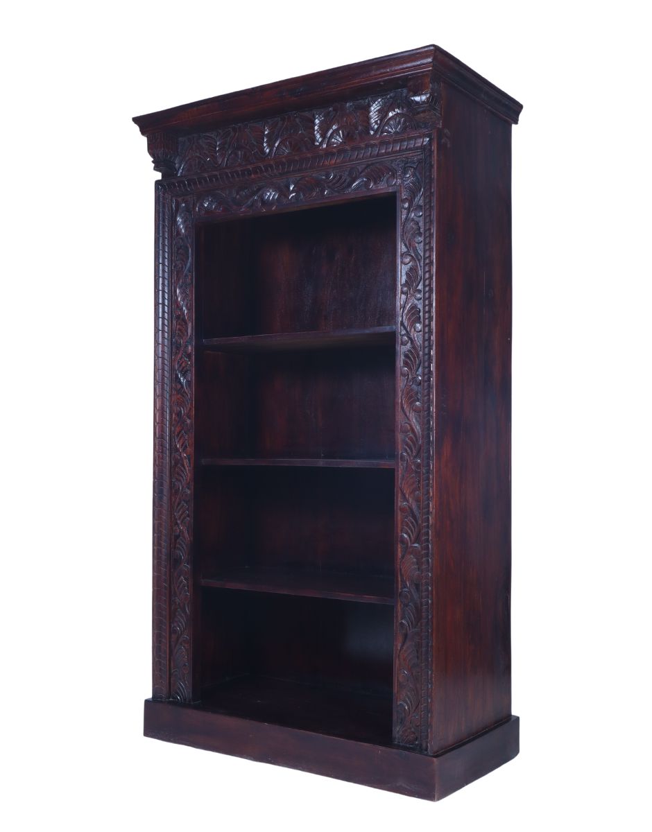 WOODEN CARVING BOOSHELF