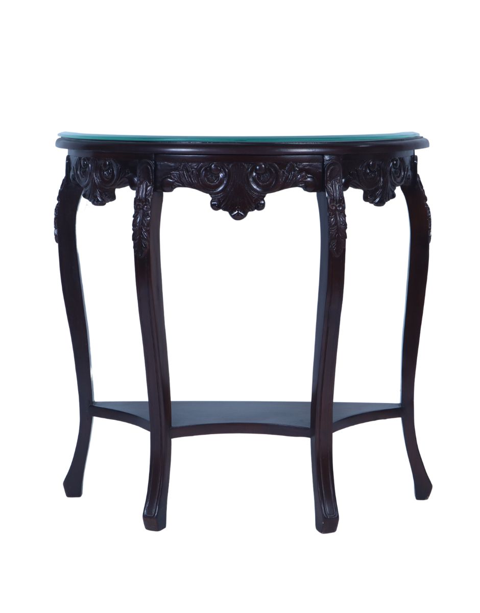 WOODEN WALNUT CONSLOE TABLE  