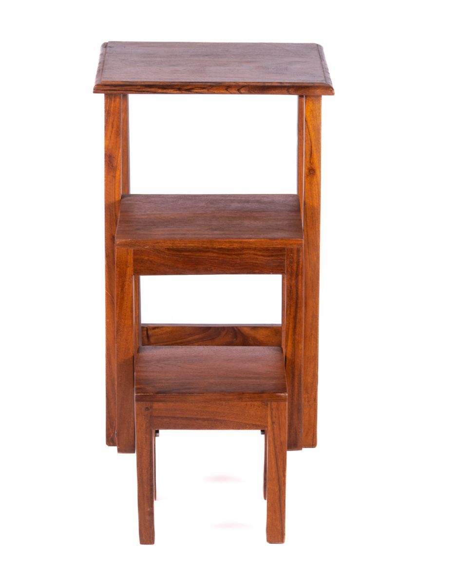  WOODEN STEPPER STOOL FOLDING