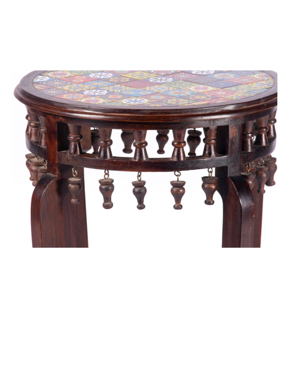 WOODEN TILE FTD ROUND STOOL
